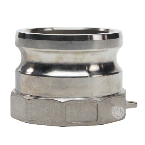 Stainless Steel 3" Male Camlock x 2" Female NPT (USA)