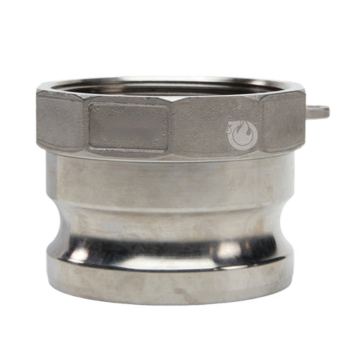 Stainless Steel 3" Male Camlock x 2" Female NPT (USA)