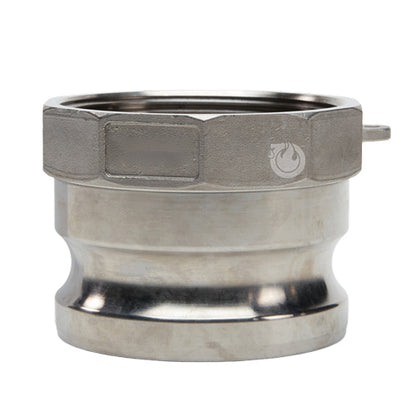 Stainless Steel 3" Male Camlock x 2" Female NPT (USA)