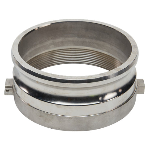 Stainless Steel 6" Male Camlock x 6" Female NPT (USA)
