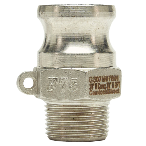 Stainless Steel 3/4" Camlock Male x 3/4" NPT Male