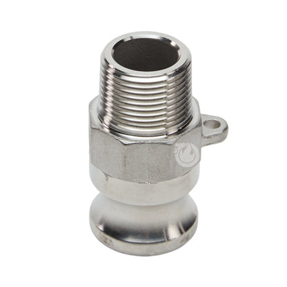 Stainless Steel 3/4" Camlock Male x 3/4" NPT Male (USA)