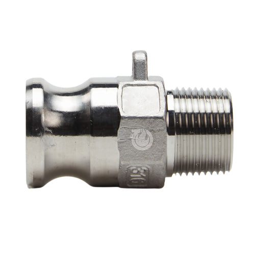Stainless Steel 3/4" Camlock Male x 3/4" NPT Male (USA)