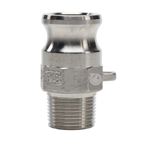 Stainless Steel 3/4" Camlock Male x 3/4" NPT Male (USA)