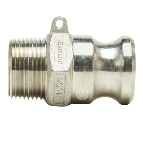 Stainless Steel 1" Camlock Male x 1" NPT Male