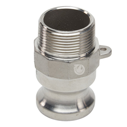 Stainless Steel 1 1/4" Camlock Male x 1 1/4" NPT Male