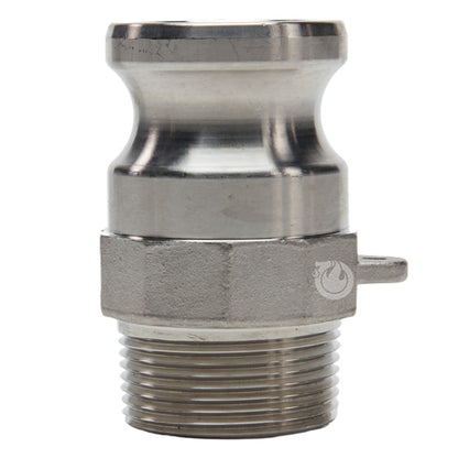 Stainless Steel 1 1/4" Camlock Male x 1 1/4" NPT Male