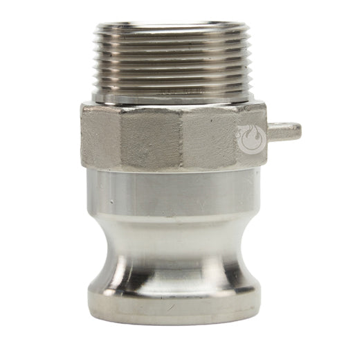 Stainless Steel 1 1/4" Camlock Male x 1 1/4" NPT Male