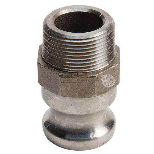 Stainless Steel 1 1/4" Camlock Male x 1 1/4" NPT Male (USA)