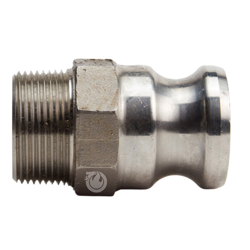 Stainless Steel 1 1/4" Camlock Male x 1 1/4" NPT Male (USA)