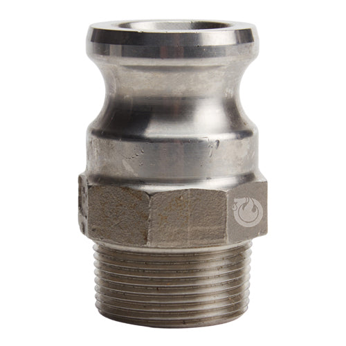 Stainless Steel 1 1/4" Camlock Male x 1 1/4" NPT Male (USA)