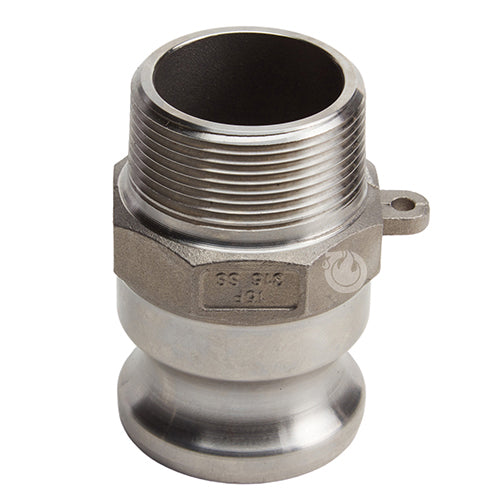 Stainless Steel 1 1/2" Camlock Male x 1 1/2" NPT Male (USA)