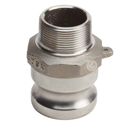 Stainless Steel 2" Camlock Male x 1 1/2" NPT Male (USA)