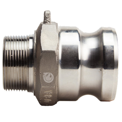 Stainless Steel 2" Camlock Male x 1 1/2" NPT Male (USA)