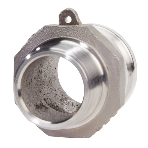 Stainless Steel 2" Camlock Male x 1 1/2" NPT Male (USA)