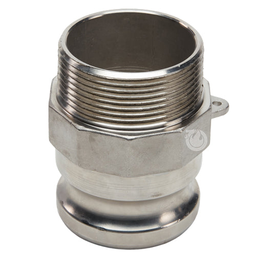 Stainless Steel 2 1/2" Camlock Male x 2 1/2" NPT Male (USA)