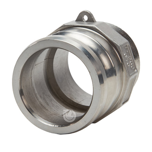 Stainless Steel 2 1/2" Camlock Male x 2 1/2" NPT Male (USA)