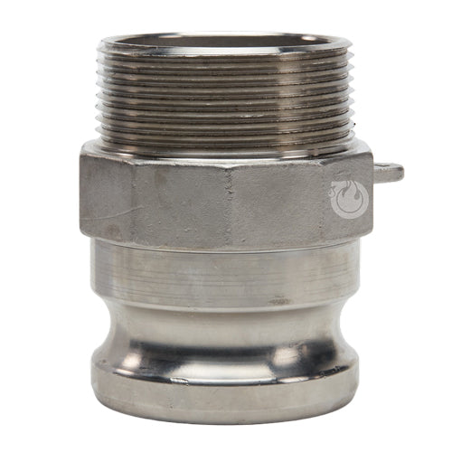 Stainless Steel 2 1/2" Camlock Male x 2 1/2" NPT Male (USA)