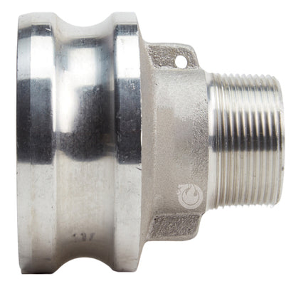 Stainless Steel 3" Camlock Male x 1 1/2" NPT Male (USA)