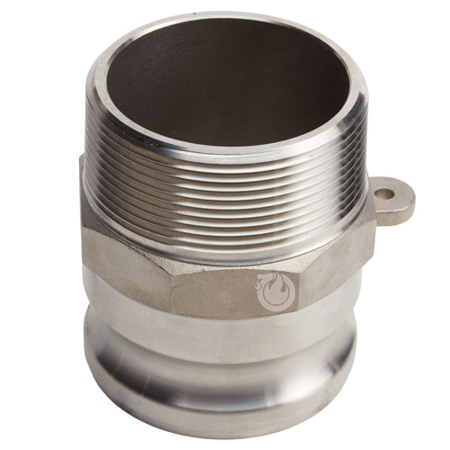 Stainless Steel 3" Camlock Male x 3" NPT Male (USA)