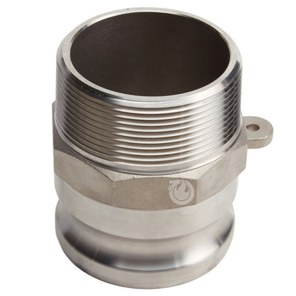 Stainless Steel 3" Camlock Male x 3" NPT Male (USA)
