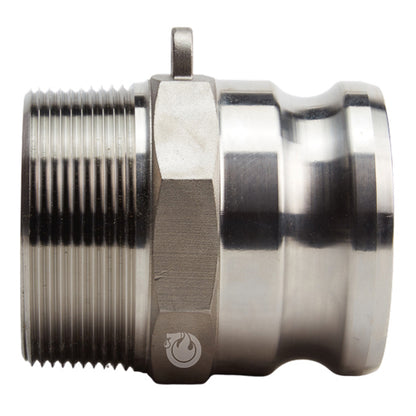 Stainless Steel 3" Camlock Male x 3" NPT Male (USA)
