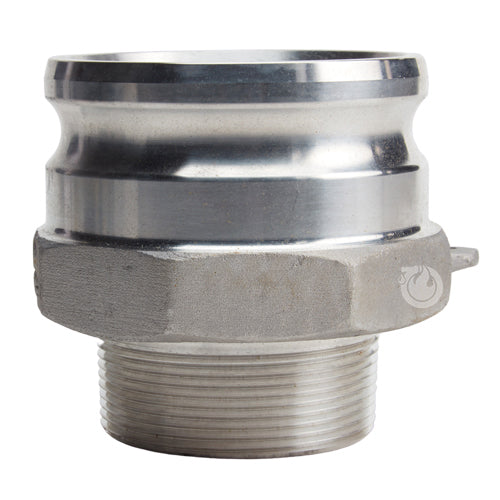Stainless Steel 4" Camlock Male x 3" NPT Male (USA)