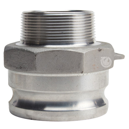 Stainless Steel 4" Camlock Male x 3" NPT Male (USA)
