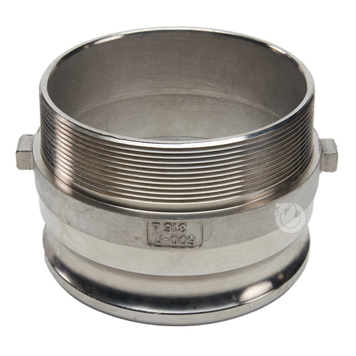 Stainless Steel 6" Camlock Male x 6" NPT Male (USA)