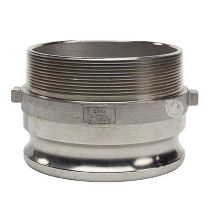 Stainless Steel 6" Camlock Male x 6" NPT Male (USA)