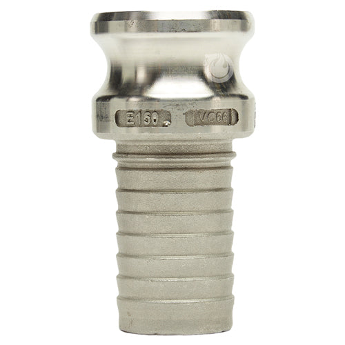 Stainless Steel 1 1/2" Male Camlock to Hose Shank