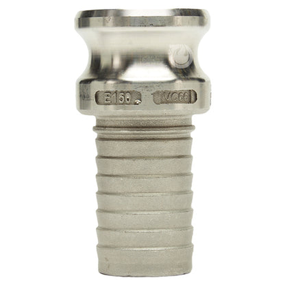Stainless Steel 1 1/2" Male Camlock to Hose Shank