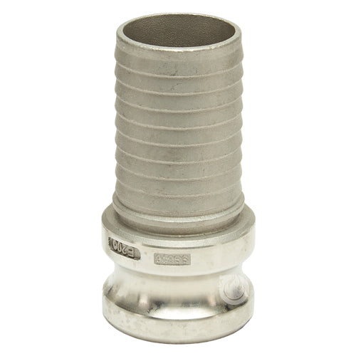 Stainless Steel 2" Male Camlock to Hose Shank