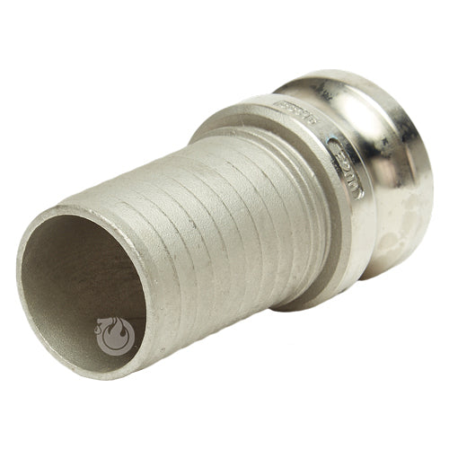 Stainless Steel 2" Male Camlock to Hose Shank