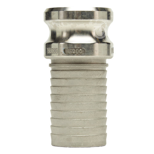 Stainless Steel 2" Male Camlock to Hose Shank
