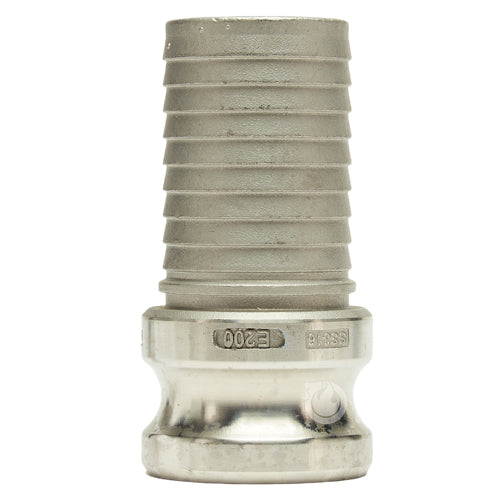 Stainless Steel 2" Male Camlock to Hose Shank