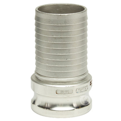 Stainless Steel 3" Camlock Male to Hose Shank