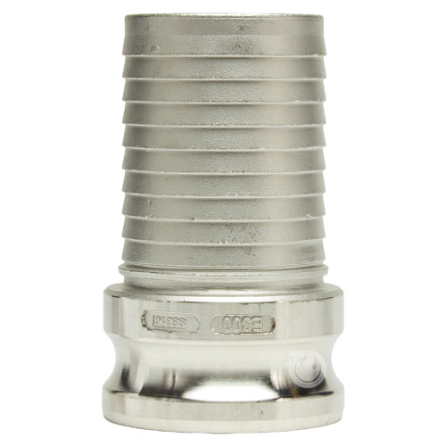 Stainless Steel 3" Camlock Male to Hose Shank