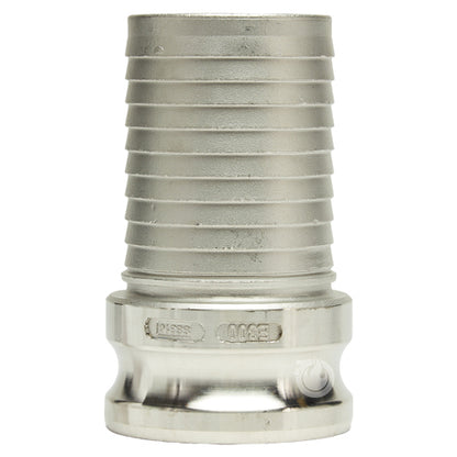 Stainless Steel 3" Camlock Male to Hose Shank