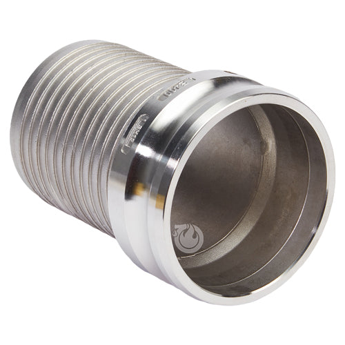 4 Pack Of Type E Camlock Male To Hose Barb Adapters - Steel Fittings (E400STEEL)