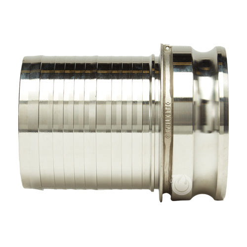 Stainless Steel 6" Camlock Male to Hose Shank