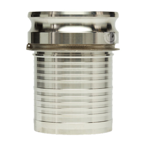 Stainless Steel 6" Camlock Male to Hose Shank
