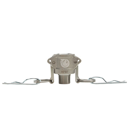 Stainless Steel 1/2" Female Camlock x 1/2" Male NPT (USA)