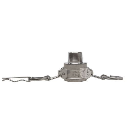 Stainless Steel 3/4" Female Camlock x 3/4" Male NPT (USA)