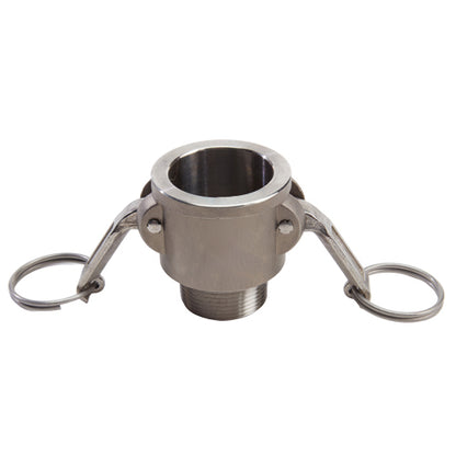 Stainless Steel 1 1/4" Female Camlock x 1 1/4" Male NPT (USA)