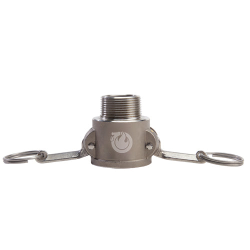 Stainless Steel 1 1/4" Female Camlock x 1 1/4" Male NPT (USA)