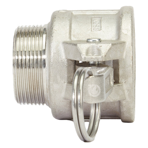 Stainless Steel 1 1/2" Female Camlock x 1 1/2" Male NPT