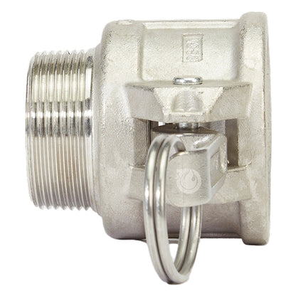 Stainless Steel 1 1/2" Female Camlock x 1 1/2" Male NPT