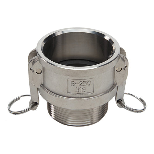 Stainless Steel 2 1/2" Female Camlock x 2 1/2" Male NPT (USA)