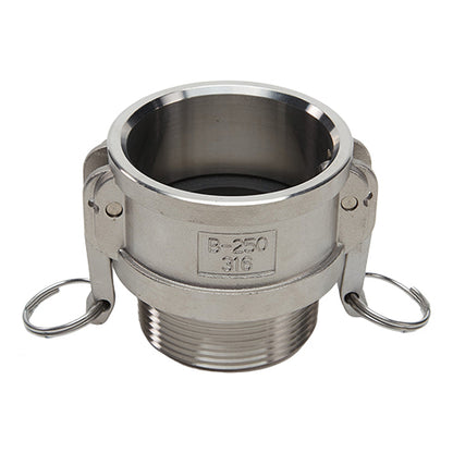 Stainless Steel 2 1/2" Female Camlock x 2 1/2" Male NPT (USA)